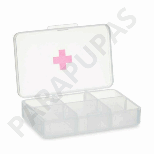 Pastillero con compartimentos variados